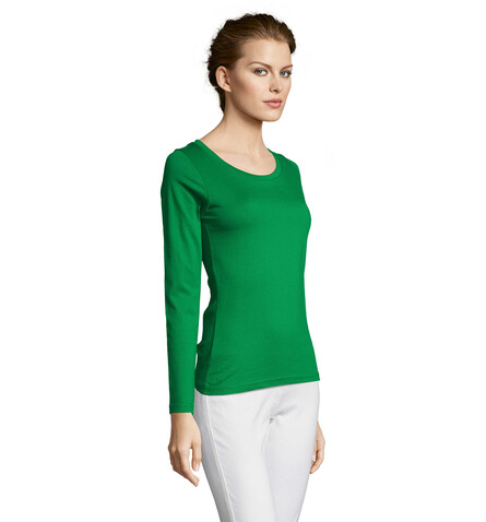 MAJESTIC DAMENT-SHIRT 150g - Kelly Green bedrucken, Art.-Nr. S11425-KG-L MAJESTIC DAMENT-SHIRT 150g - Kelly Green bedrucken, Art.-Nr. S11425-KG-L
