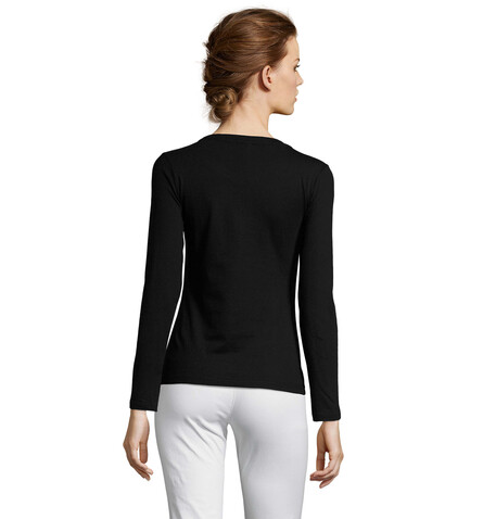 MAJESTIC DAMENT-SHIRT 150g - Deep Black bedrucken, Art.-Nr. S11425-DB-XXL