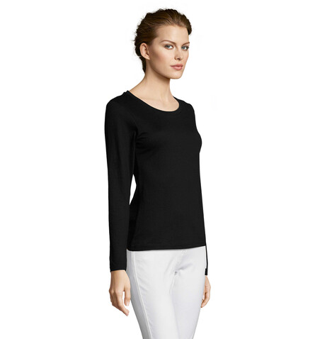MAJESTIC DAMENT-SHIRT 150g - Deep Black bedrucken, Art.-Nr. S11425-DB-XXL