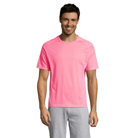 SPORTY MEN T-Shirt - Neon-Rosa 2 bedrucken, Art.-Nr. S11939-NP-XXS