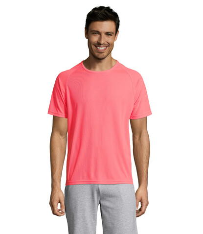 SPORTY MEN T-Shirt - Neon Coral bedrucken, Art.-Nr. S11939-NC-XXL SPORTY MEN T-Shirt - Neon Coral bedrucken, Art.-Nr. S11939-NC-XXL