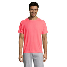 SPORTY MEN T-Shirt - Neon Coral bedrucken, Art.-Nr. S11939-NC-XXS