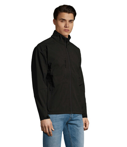 RELAX HERREN JACKE 340g - Schwarz bedrucken, Art.-Nr. S46600-BK-XL