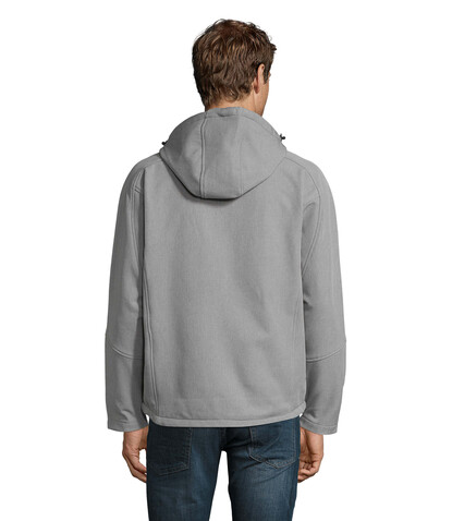 REPLAY Herren Jacke 340g - Graue Melange bedrucken, Art.-Nr. S46602-GM-3XL