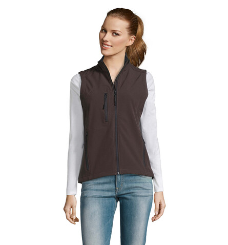 RALLYE WOMEN SOFTSHELL - Dark Chocolate bedrucken, Art.-Nr. S46801-DC-L