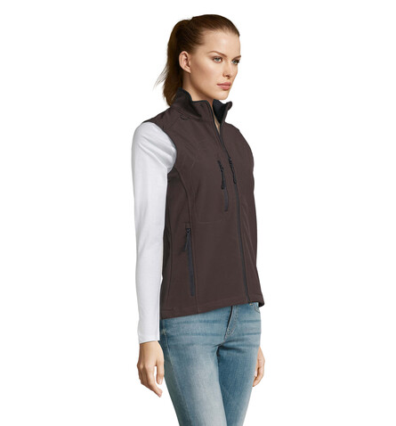 RALLYE WOMEN SOFTSHELL - Dark Chocolate bedrucken, Art.-Nr. S46801-DC-L