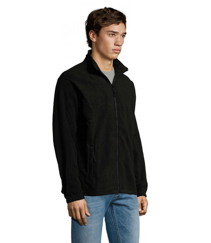 NORTH MEN Fleece-Jacke - Schwarz bedrucken, Art.-Nr. S55000-BK-M NORTH MEN Fleece-Jacke - Schwarz bedrucken, Art.-Nr. S55000-BK-M
