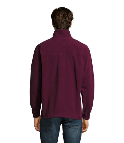 NORTH MEN Fleece-Jacke - Burgundy bedrucken, Art.-Nr. S55000-BG-XS