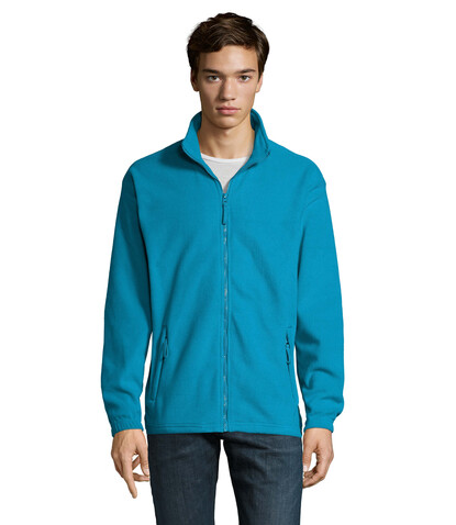 NORTH MEN Fleece-Jacke - Aqua bedrucken, Art.-Nr. S55000-AQ-XXL NORTH MEN Fleece-Jacke - Aqua bedrucken, Art.-Nr. S55000-AQ-XXL
