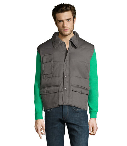 EQUINOX PRO BODYWARMER - Dunkelgrau bedrucken, Art.-Nr. S80503-DG-XXL