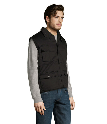 EQUINOX PRO BODYWARMER - Schwarz bedrucken, Art.-Nr. S80503-BK-5XL