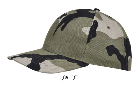 BUFFALO SIX PANEL CAP - Camo bedrucken, Art.-Nr. S88100-CA-M