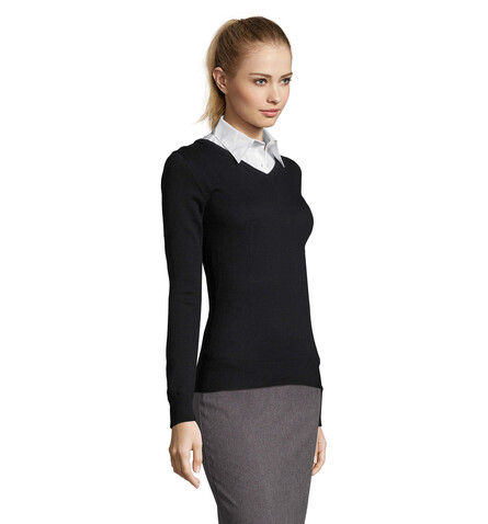 GALAXY WOMEN V-NECK SWEATER - Navy bedrucken, Art.-Nr. S90010-NY-XXL GALAXY WOMEN V-NECK SWEATER - Navy bedrucken, Art.-Nr. S90010-NY-XXL