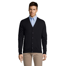 GOLDEN MEN V-NECK CARDIGAN - Navy bedrucken, Art.-Nr. S90011-NY-XXL