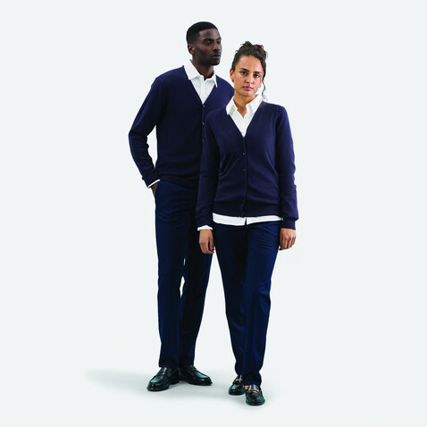 GOLDEN MEN V-NECK CARDIGAN - Navy bedrucken, Art.-Nr. S90011-NY-S GOLDEN MEN V-NECK CARDIGAN - Navy bedrucken, Art.-Nr. S90011-NY-S