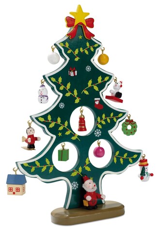 Weihnachtsbaum aus Holz - Grün bedrucken, Art.-Nr. CX1278-09 Weihnachtsbaum aus Holz - Grün bedrucken, Art.-Nr. CX1278-09