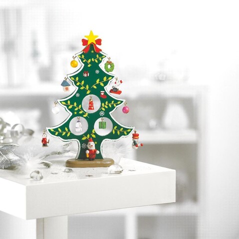 Weihnachtsbaum aus Holz - Grün bedrucken, Art.-Nr. CX1278-09 Weihnachtsbaum aus Holz - Grün bedrucken, Art.-Nr. CX1278-09
