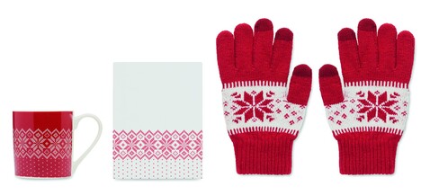 Winterliches Geschenkset - Rot bedrucken, Art.-Nr. CX1557-05 Winterliches Geschenkset - Rot bedrucken, Art.-Nr. CX1557-05