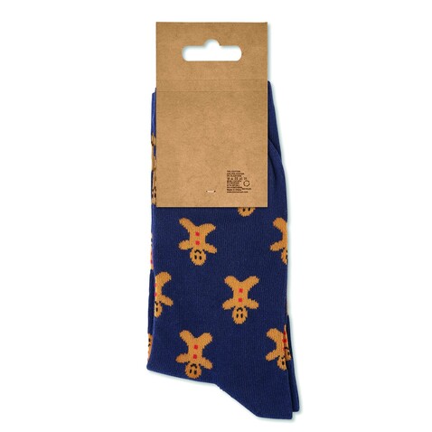 Weihnachtssocken L - Blau bedrucken, Art.-Nr. CX1575-04 Weihnachtssocken L - Blau bedrucken, Art.-Nr. CX1575-04