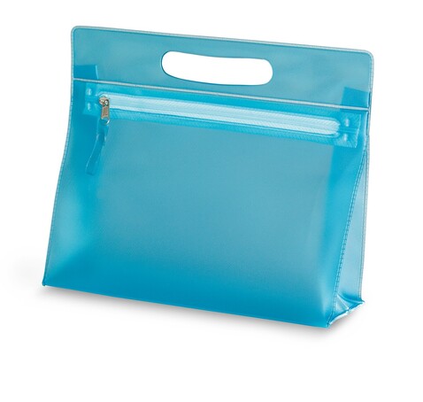 Transparente Kosmetiktasche - Blau bedrucken, Art.-Nr. IT2558-04 Transparente Kosmetiktasche - Blau bedrucken, Art.-Nr. IT2558-04
