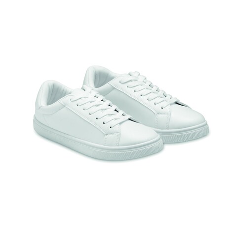 Sneakers aus PU Gr. 39 - Weiß bedrucken, Art.-Nr. MO2039-06 Sneakers aus PU Gr. 39 - Weiß bedrucken, Art.-Nr. MO2039-06