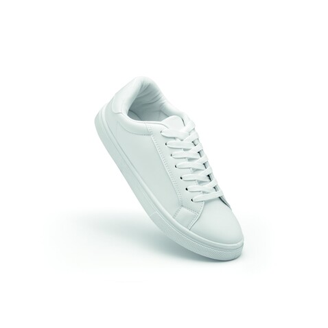 Sneakers aus PU Gr. 39 - Weiß bedrucken, Art.-Nr. MO2039-06 Sneakers aus PU Gr. 39 - Weiß bedrucken, Art.-Nr. MO2039-06