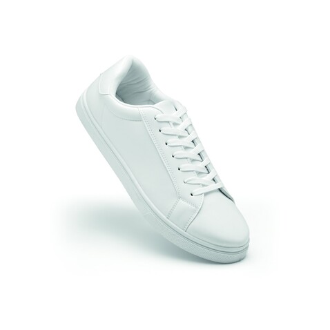 Sneakers aus PU Gr. 42 - Weiß bedrucken, Art.-Nr. MO2042-06