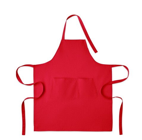Küchenschürze Organic Cotton - Rot bedrucken, Art.-Nr. MO2249-05