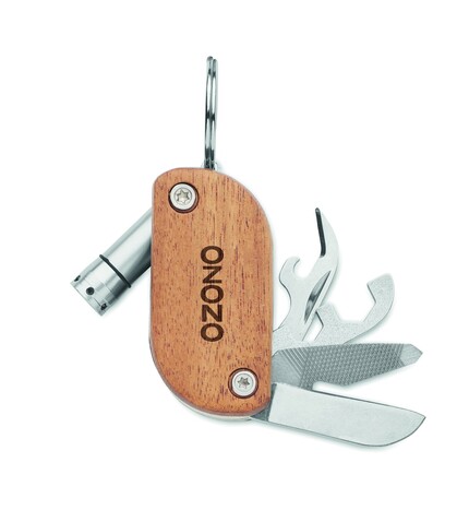 Multi-Tool-Taschenmesser - Holz bedrucken, Art.-Nr. MO2298-40