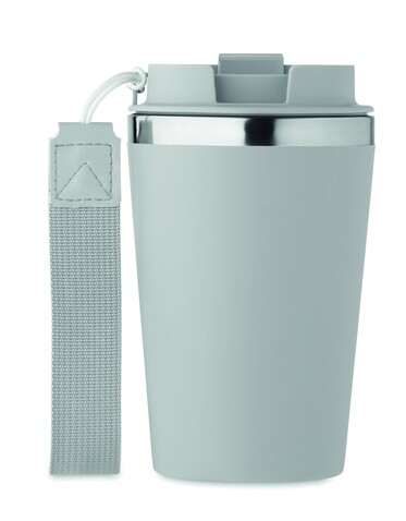 Doppelwandiger Trinkbecher 350 - Grau bedrucken, Art.-Nr. MO2317-07