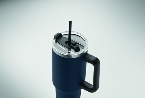 Doppelwandiger Trinkbecher - Marineblau bedrucken, Art.-Nr. MO2327-85