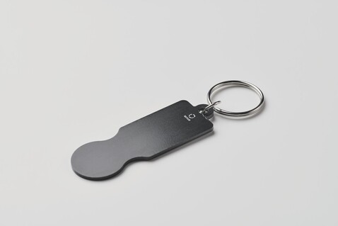 Schlüsselring mit Chip - Schwarz bedrucken, Art.-Nr. MO2407-03