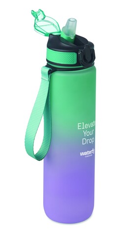 Sport-Trinkflasche RPET 1L - Türkis bedrucken, Art.-Nr. MO2489-12