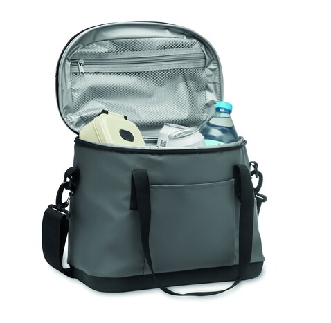 Kühltasche aus 50C-Plane 16L - Steingrau bedrucken, Art.-Nr. MO2560-15