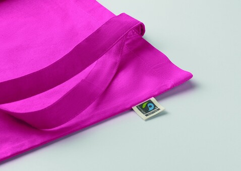 Einkaufstasche Fairtrade 180g - Fuchsie bedrucken, Art.-Nr. MO2589-38