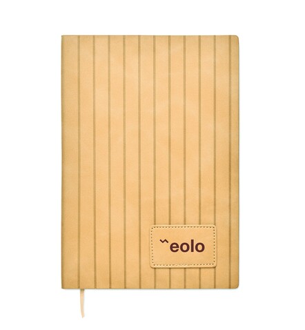 DIN A5 Smokey Notizbuch PU - Beige bedrucken, Art.-Nr. MO2663-13 DIN A5 Smokey Notizbuch PU - Beige bedrucken, Art.-Nr. MO2663-13