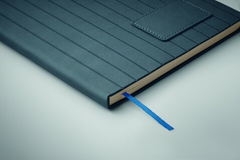 DIN A5 Smokey Notizbuch PU - Blau bedrucken, Art.-Nr. MO2663-04 DIN A5 Smokey Notizbuch PU - Blau bedrucken, Art.-Nr. MO2663-04