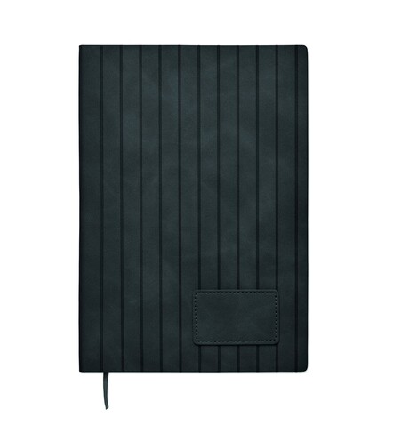 DIN A5 Smokey Notizbuch PU - Schwarz bedrucken, Art.-Nr. MO2663-03