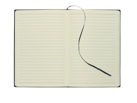 DIN A5 Smokey Notizbuch PU - Schwarz bedrucken, Art.-Nr. MO2663-03