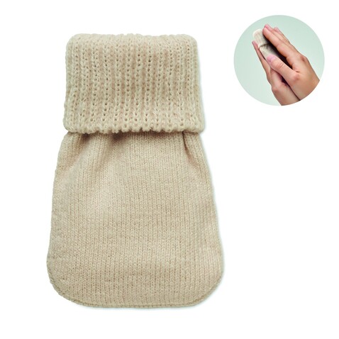Gel-Wärmekissen mit Bezug - Beige bedrucken, Art.-Nr. MO2667-13