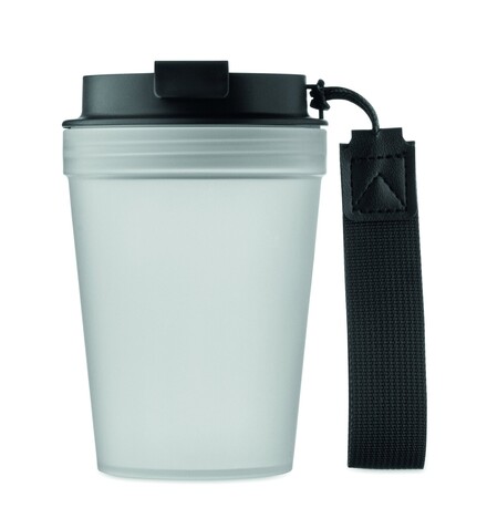 Einwandiger Becher 300 ml - Transparent Weiß bedrucken, Art.-Nr. MO2670-26 Einwandiger Becher 300 ml - Transparent Weiß bedrucken, Art.-Nr. MO2670-26