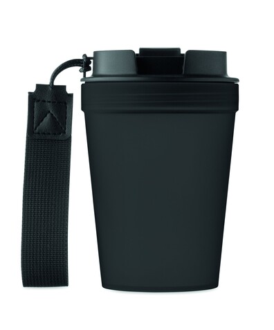 Einwandiger Becher 300 ml - Schwarz bedrucken, Art.-Nr. MO2670-03