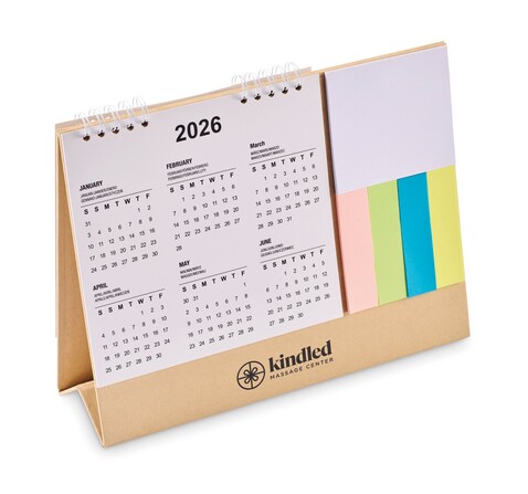 Tischkalender mit Memoblock - Beige bedrucken, Art.-Nr. MO2756-13 Tischkalender mit Memoblock - Beige bedrucken, Art.-Nr. MO2756-13