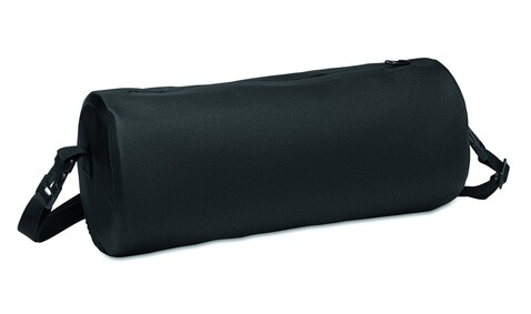 Sporttasche 300D RPET 6L - Schwarz bedrucken, Art.-Nr. MO2758-03