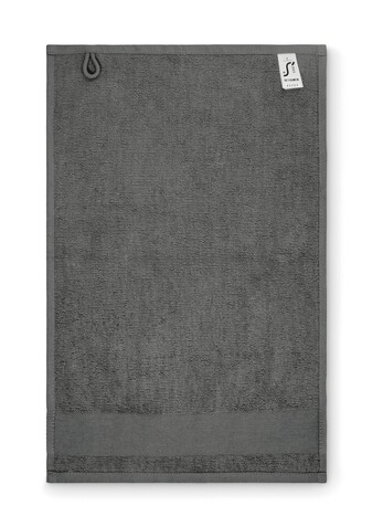 Gästehandtuch Baumwolle 30X50cm - Steingrau bedrucken, Art.-Nr. MO2764-15