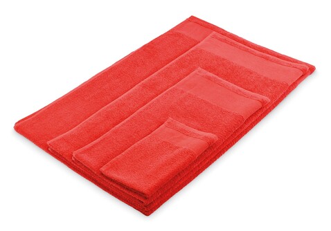 Gästehandtuch Baumwolle 30X50cm - Rot bedrucken, Art.-Nr. MO2764-05