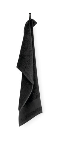 Gästehandtuch Baumwolle 30X50cm - Schwarz bedrucken, Art.-Nr. MO2764-03