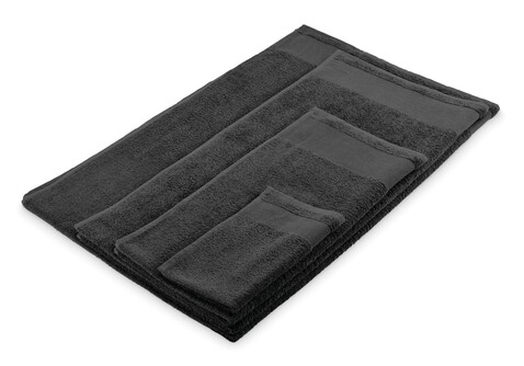 Gästehandtuch Baumwolle 30X50cm - Schwarz bedrucken, Art.-Nr. MO2764-03