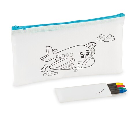 Schlampermäppchen mit Stiften - Babyblau bedrucken, Art.-Nr. MO2787-66 Schlampermäppchen mit Stiften - Babyblau bedrucken, Art.-Nr. MO2787-66