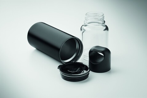 2in1 Flasche 610ml - Schwarz bedrucken, Art.-Nr. MO2789-03